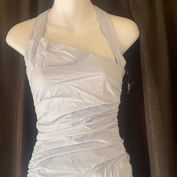 Chic One Shoulder Light Blue Dress - Picture 2 of 6